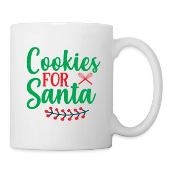 Kekse für den Weihnachtsmann - Weihnachtshumor - Tasse - Weiß - Rechts