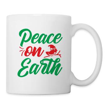 Peace on Earth - humour noel - Mug blanc - blanc - Droite