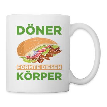 Döner Formte Diesen Körper Döner Kebab Geschenk - Tasse - Weiß - Rechts