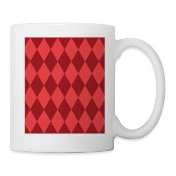 Rhombus Rot Rosa Kostüm Für Halloween Anzug - Tasse - Weiß - Rechts