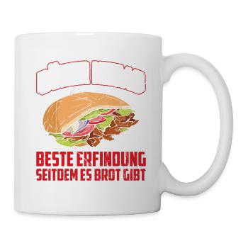 Döner Kebab Die Beste Erfindung Seitdem Es Brot Gi - Tasse - Weiß - Rechts