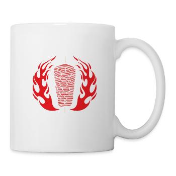 Geboren Zum Kebab Vernichten Döner Kebab Geschenk - Tasse - Weiß - Rechts