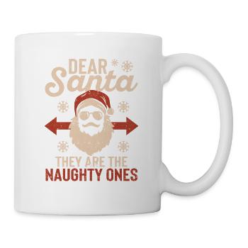 Lieber Weihnachtsmann Sie sind die Bösen Weihnacht - Tasse - Weiß - Rechts