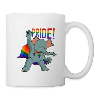 Elephant I LGBTQ Flag I Rainbow Flag I Gay Pride - Tasse - Weiß - Rechts