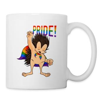 Hedgehog I LGBTQ Flag I Rainbow Flag I Gay Pride - Tasse - Weiß - Rechts