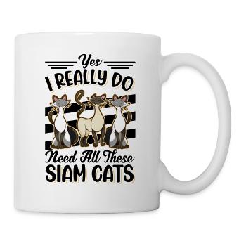Siamkatze Siamesische Katze Siam Cat - Tasse - Weiß - Rechts