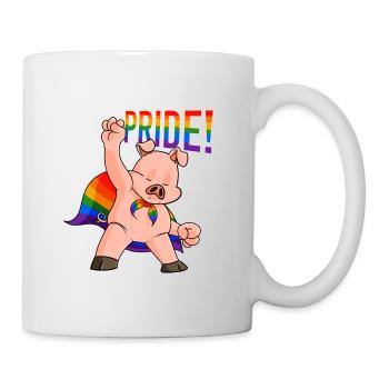 Pig I LGBTQ Flag I Rainbow Flag I Gay Pride - Mug - white - Right