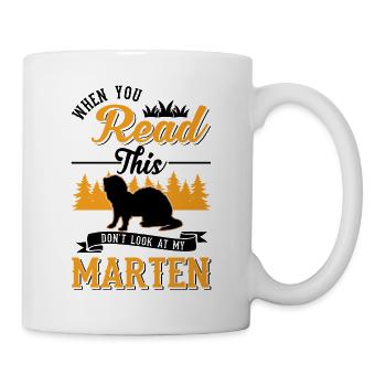Martre Cadeau Vison Blaireau Arbre Martre - Mug blanc - blanc - Droite