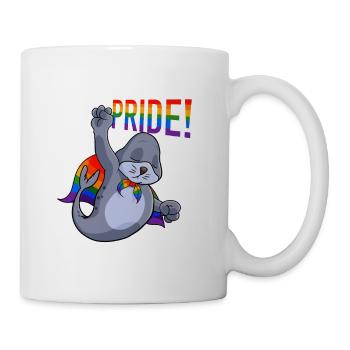 Seal I LGBTQ Flag I Rainbow Flag I Gay Pride - Tasse - Weiß - Rechts