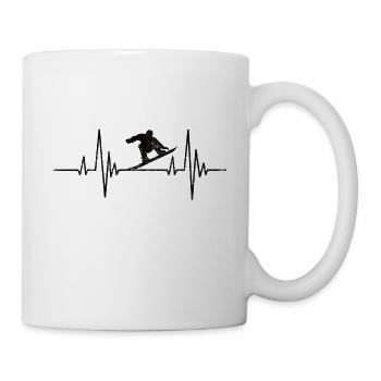 Snowboard Spruch Snowboardfahrer Wintersport - Tasse - Weiß - Rechts