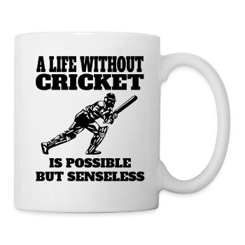 Kricket Geschenk Team Cricket Spruch Kricketfan - Tasse - Weiß - Rechts