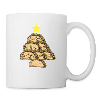 Taco Weihnachtsbaum Xmas PJ Tacos Mexikanisches - Tasse - Weiß - Rechts