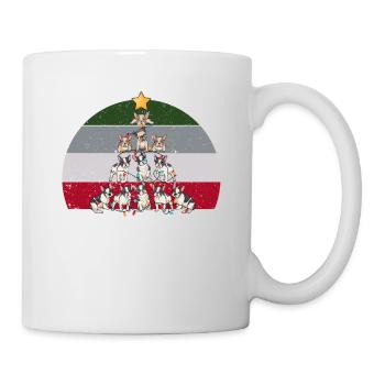 Français Bulldog Arbre de Noël Frenchie Chien - Mug blanc - blanc - Droite