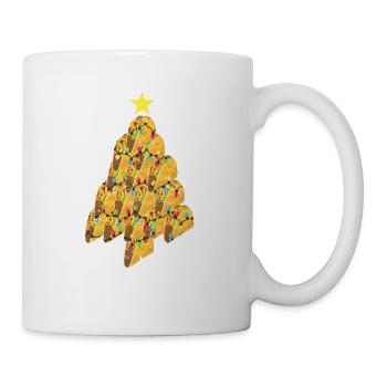 Taco Weihnachtsbaum Xmas PJ Tacos Mexikanisches - Tasse - Weiß - Rechts