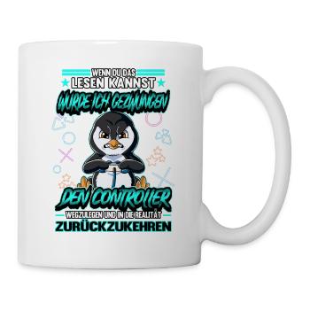 Zocken Gaming Gamer Zocker Videospiel - Tasse - Weiß - Rechts