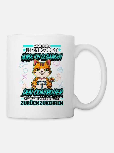 Zocken Gaming Gamer Zocker Videospiel - Tasse - Weiß