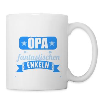 stolzer Opa von drei fantastische Enkeln - Tasse - Weiß - Rechts