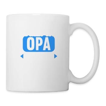Aus dem Weg. Opa im Einsatz. - Tasse - Weiß - Rechts