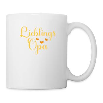 Lieblings Opa Opi Grandpa witziges lustiges Opa - Tasse - Weiß - Rechts