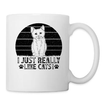 Amoureux des chats Drôles de chats que j’aime vraiment - Mug blanc - blanc - Droite