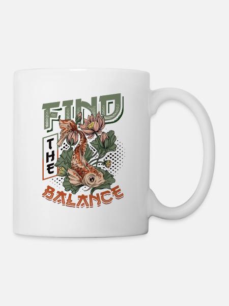 Méditation Koi japonais - Mug blanc - blanc