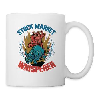Stock Market Whisperer Stock Trader Bulle und Bär - Tasse - Weiß - Rechts