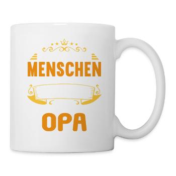 Die wichtigsten Menschen nennen mich Opa - Tasse - Weiß - Rechts