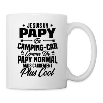 Je suis papy en camping-car comme un papy normal - Mug blanc - blanc - Droite