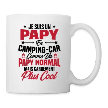 Je suis papy en camping-car comme un papy normal - Mug blanc - blanc - Droite