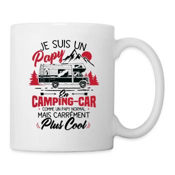 Je suis papy en camping-car comme un papy normal - Mug blanc - blanc - Droite
