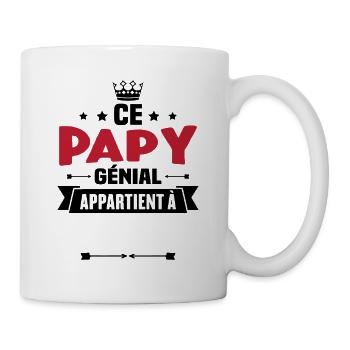 Ce papy génial appartient à [Personnalisable] - Mug blanc - blanc - Droite
