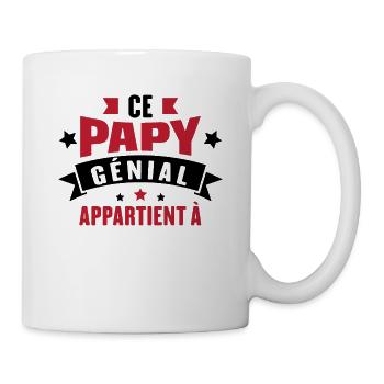 Ce papy génial appartient à [Personnalisable] - Mug blanc - blanc - Droite