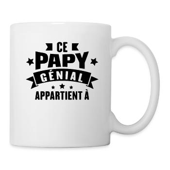 Ce papy génial appartient à [Personnalisable] - Mug blanc - blanc - Droite