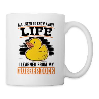 Canard en caoutchouc Amateurs Canard grinçant Canard baignant Canard - Mug blanc - blanc - Droite