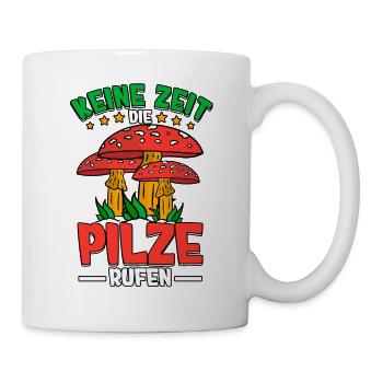 Pilzsammler Pilz Sucher - Tasse - Weiß - Rechts