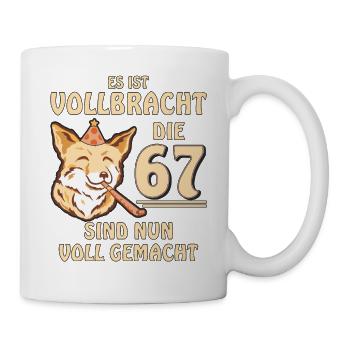 67 GEBURTSTAG - Tasse - Weiß - Rechts