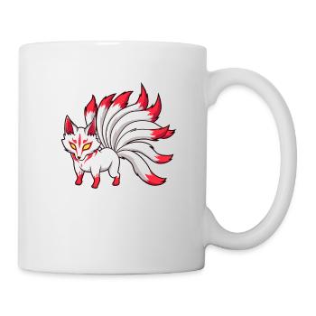 Figurine Yokai du Japon - Kawaii Kitsune - Mug blanc - blanc - Droite