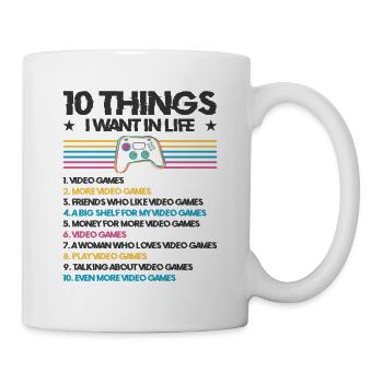 Gaming Gamer Playing Video Game Computer - Mug - white - Right