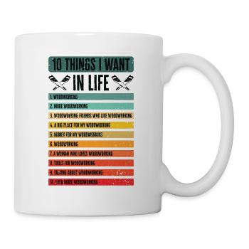 Woodworking Craftsman Woodworker Carpenter - Mug - white - Right