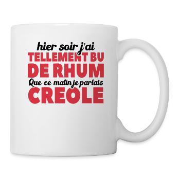 Hier Soir J'ai Tellement Bu De Rhum - Mug blanc - blanc - Droite
