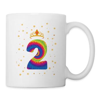 2nd Birthday Krone | Tie Dye Themed Birthday | - Mug - white - Right