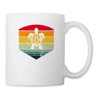 Turtle Retro Animal Sea Reptile Gift idea - Tasse - Weiß - Rechts