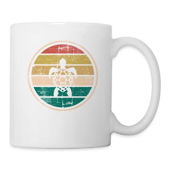 Turtle Retro Animal Sea Reptile Gift idea - Tasse - Weiß - Rechts