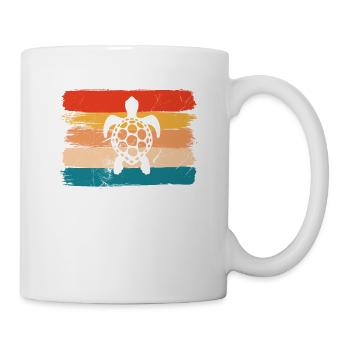 Turtle Retro Animal Sea Reptile Gift idea - Tasse - Weiß - Rechts