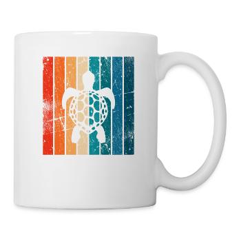 Turtle Retro Animal Sea Reptile Gift idea - Tasse - Weiß - Rechts
