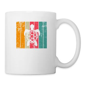 Turtle Retro Animal Sea Reptile Gift idea - Tasse - Weiß - Rechts