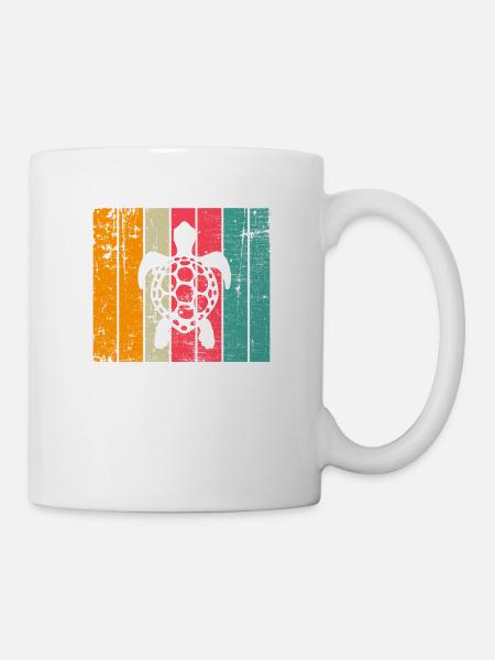 Turtle Retro Animal Sea Reptile Gift idea - Tasse - Weiß