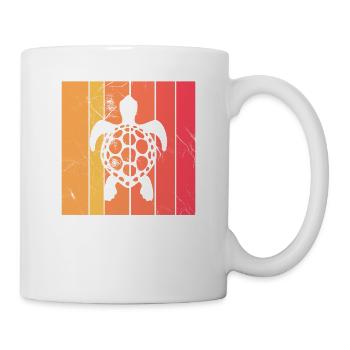 Turtle Retro Animal Sea Reptile Gift idea - Mug - white - Right