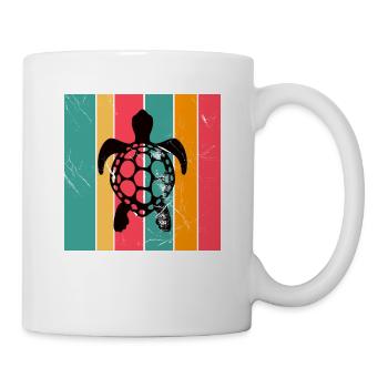 Turtle Retro Animal Sea Reptile Gift idea - Mug - white - Right