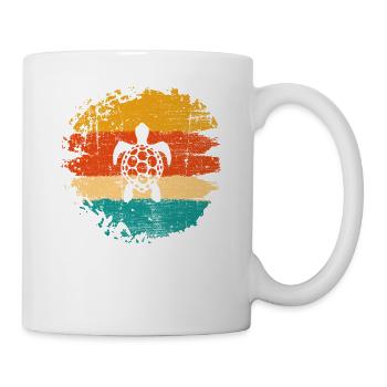 Turtle Retro Animal Sea Reptile Gift idea - Tasse - Weiß - Rechts